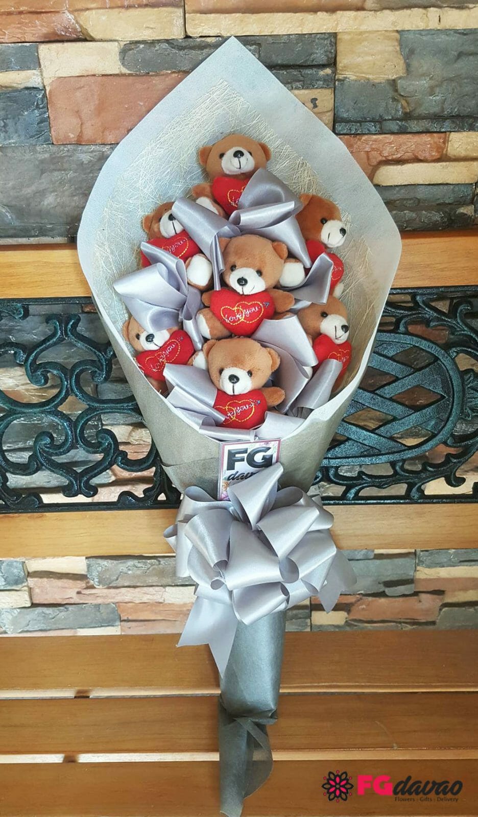bear bouquet 9 - fg davao - flowers gifts delivery