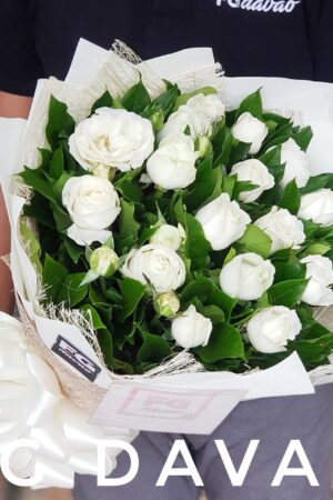 Bouquet of 2 Dozen White Roses