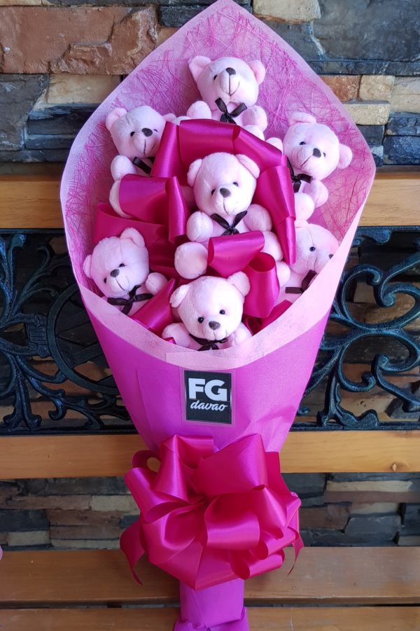 Bear Bouquet 3 FG Davao Flowers Gifts Delivery