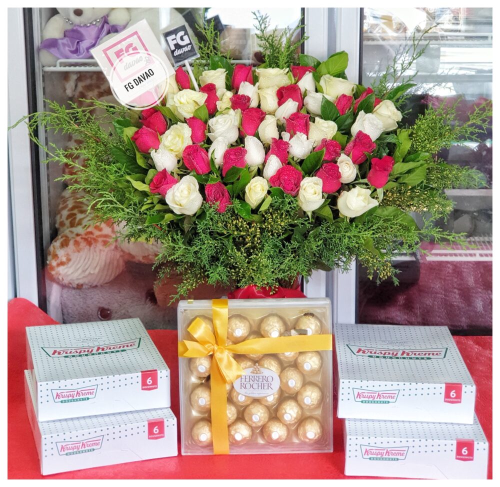200 Roses Bouquet – Round Arrangement – 4 Colors of Roses – FG Davao ...