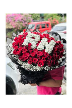 Signature Bouquet 3 - Bouquet of Flowers with Custom Letters