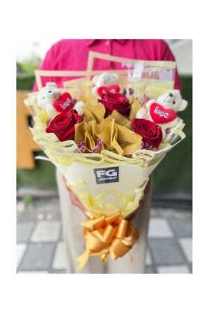 Rose and Bear Bouquet 2
