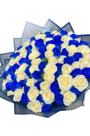Blue Rose Bouquet 7 - Bouquet of 100 Roses