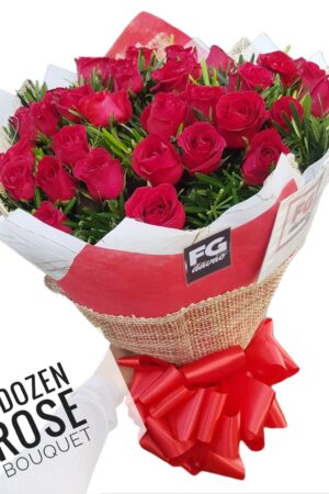 2 Dozen Red Rose Bouquet