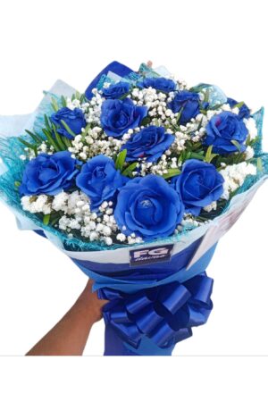 1 Dozen Blue Rose Bouquet