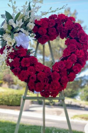 Sympathy and Funeral Flowers 12 - Heart Flower Stand