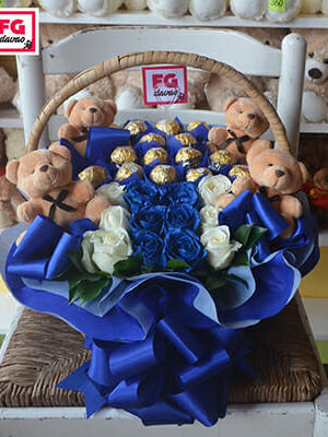 Blue Themed Chocolate Basket