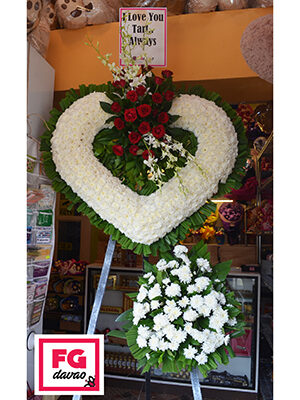 Sympathy and Funeral Flowers 17 - Heart Flower Stand